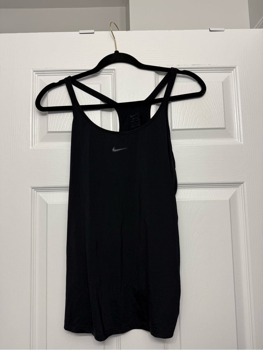 Nike Black Tank Top Cross Back Dri-Fit